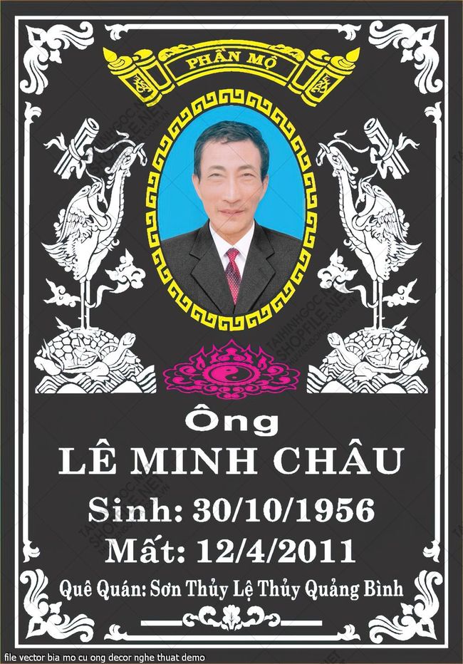 file vector bia mo cu ong decor nghe thuat